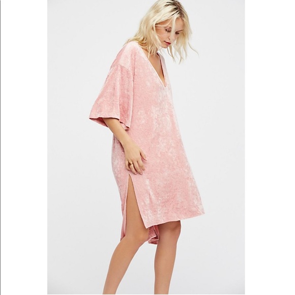 Free People Tops - Free People The Luxe Crushed Velvet Hi-Lo Tee